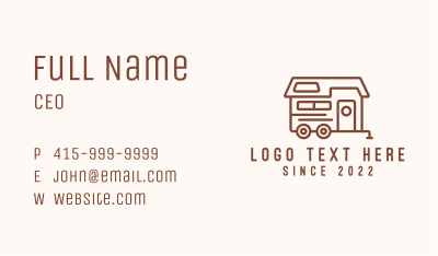 Camper Van House Business Card Image Preview