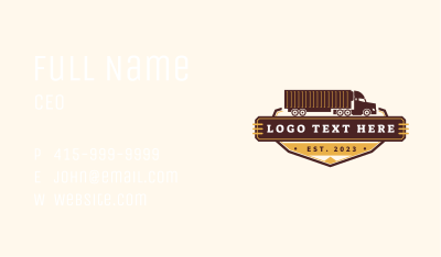 Trailer Truck Logistic Business Card Image Preview