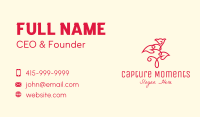 Red Minimalist Rosebud Business Card Image Preview