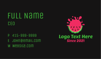 Watermelon Slice Splash Business Card Image Preview