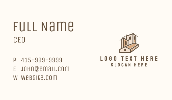 Architectural Housing Contractor Business Card Design Image Preview