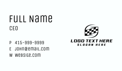  Racing Flag Motorsports Business Card Image Preview