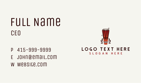 Drum Musical Instrument Business Card Design Image Preview