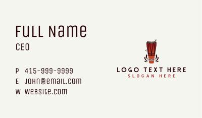 Drum Musical Instrument Business Card Image Preview
