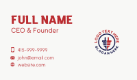 American Hardware Plug Emblem Business Card Design