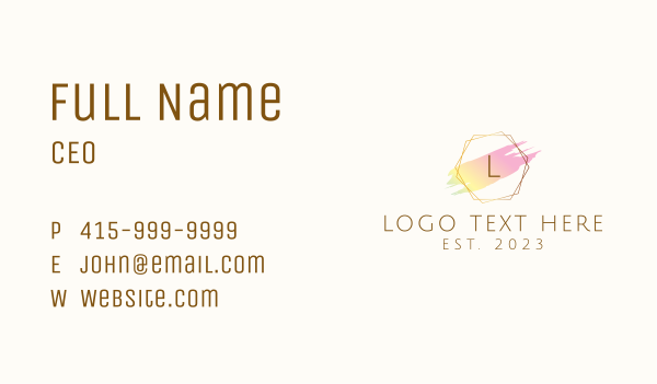Luxury Makeup Letter Business Card Design Image Preview