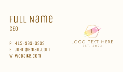 Luxury Makeup Letter Business Card Image Preview