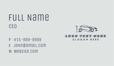Gray Supercar Race Business Card Image Preview