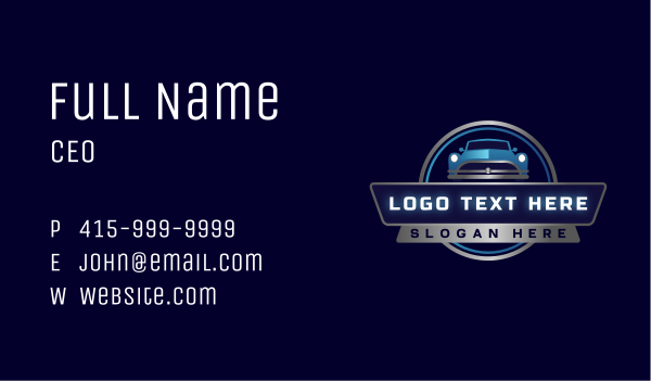Retro Car Vehicle Business Card Design Image Preview