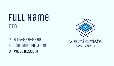 Geometric Diamond Eye Business Card Image Preview