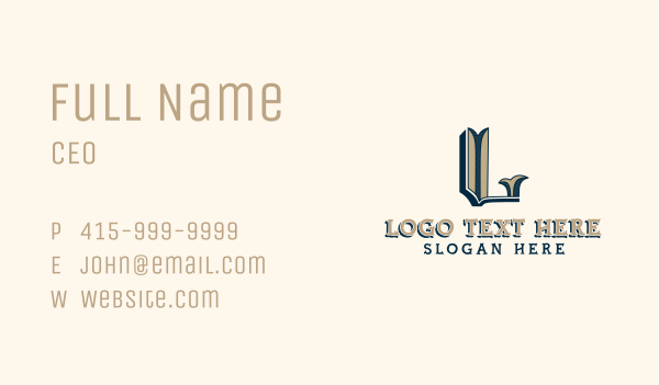 Luxury Fashion Letter L Business Card Design Image Preview
