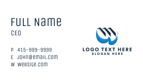 Roof Wave Letter M Business Card Design Image Preview