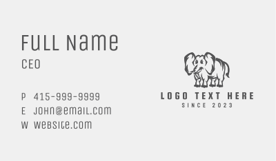 Mammoth Elephant Mascot Business Card Image Preview