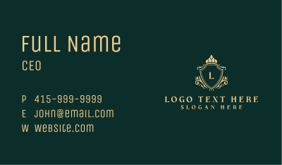 Regal Crown Shield Business Card Image Preview