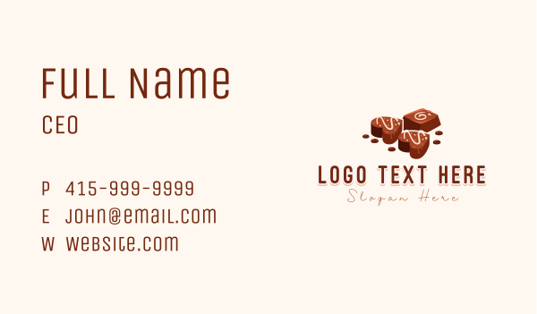 Chocolate Sweet Heart Business Card Design Image Preview