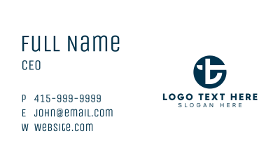 Digital Professional Startup Letter T Business Card Image Preview