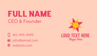 Pink Yellow Star Business Card Image Preview