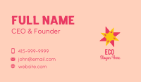 Pink Yellow Star Business Card Image Preview
