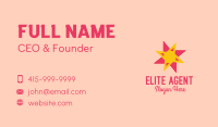 Pink Yellow Star Business Card Image Preview