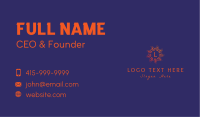 Orange Leaf Circle  Business Card Image Preview