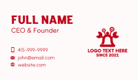 Red Bell Crab Business Card Design
