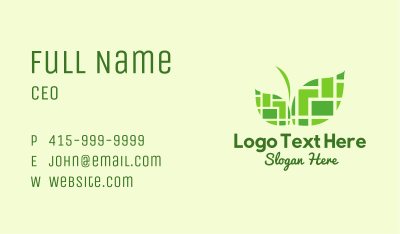 Green City Landmark Business Card Image Preview