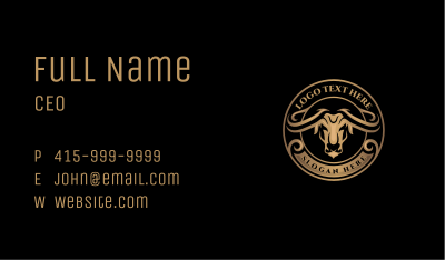 Bison Bull Buffalo Business Card Image Preview