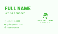 Green Natural Musical Note Business Card Preview