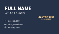 Varsity Team Wordmark Business Card Preview