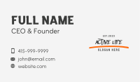 Simple Graffiti Wordmark Business Card Design