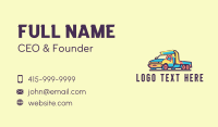 Colorful Flatbed Truck Business Card Design