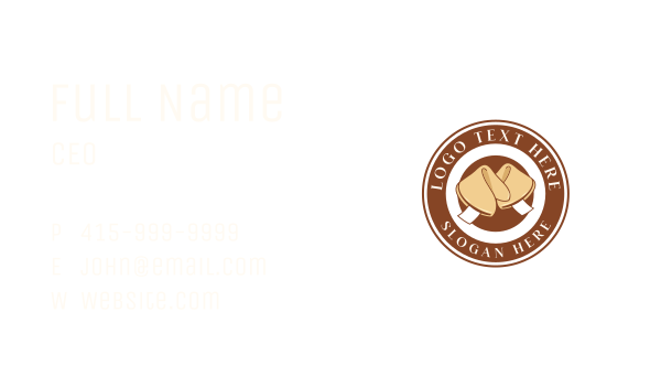 Fortune Cookie Snack Business Card Design Image Preview