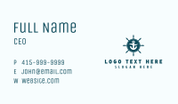 Coastal Anchor Wheel Wave Business Card Image Preview