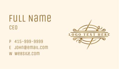 Fashion Sewing Needle Business Card Image Preview