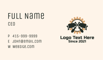 Mechanic Screwdriver Gear Business Card Image Preview
