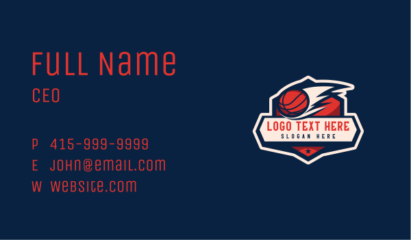 Basketball Tournament Badge Business Card Design Image Preview