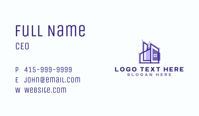 House Building Construction Business Card Image Preview
