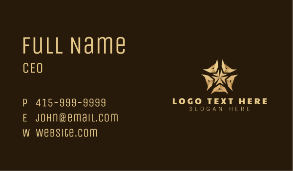 Professional Star Startup Business Card Design Image Preview