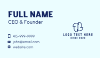 Blue Outline Windmill Business Card Image Preview