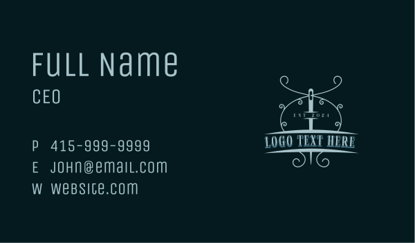 Needle Knitter Yarn Business Card Design Image Preview