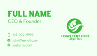 Green Organic Leaf Business Card Design