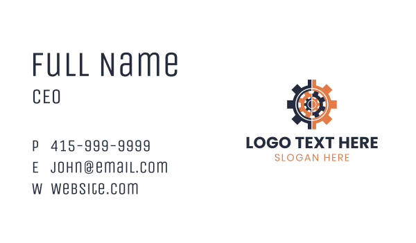 Multilayer Gear Cog  Business Card Design Image Preview