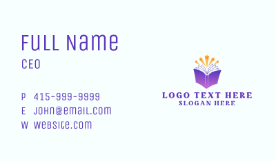 Creative Star Book Business Card Image Preview