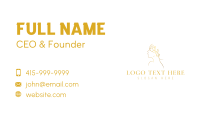 Elegant Gold Woman Business Card Image Preview