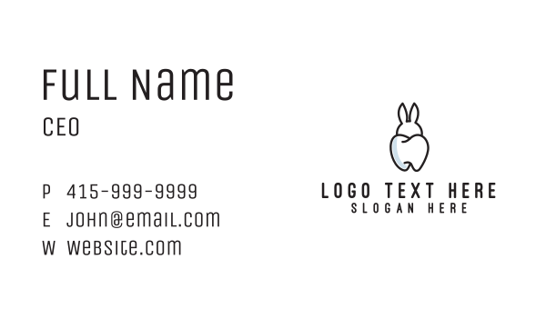 Rabbit Tooth  Business Card Design Image Preview
