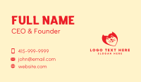 Red Pet Cat Business Card Preview