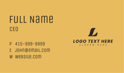 Italic Professional Logistics Lettermark Business Card Image Preview