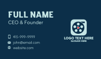 Video Cinema Reel Play App Business Card Design