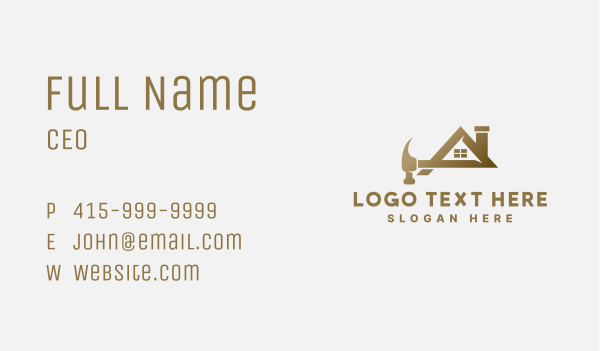 Home Construction Hammer Tool Business Card Design Image Preview