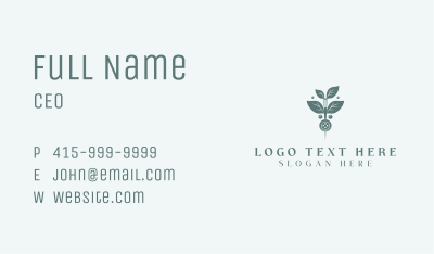 Leaf Thread Sewing Button Business Card Image Preview